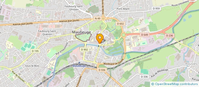 localisation de l'entreprise ARCFIMMO à MAUBEUGE