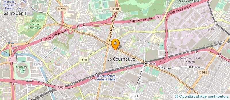 localisation de l'entreprise ARCHABITAT à LA COURNEUVE