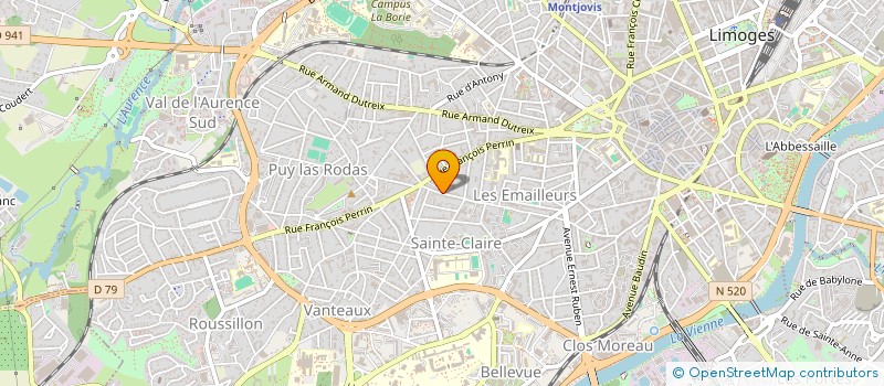 localisation de l'entreprise ARCHANTE à LIMOGES