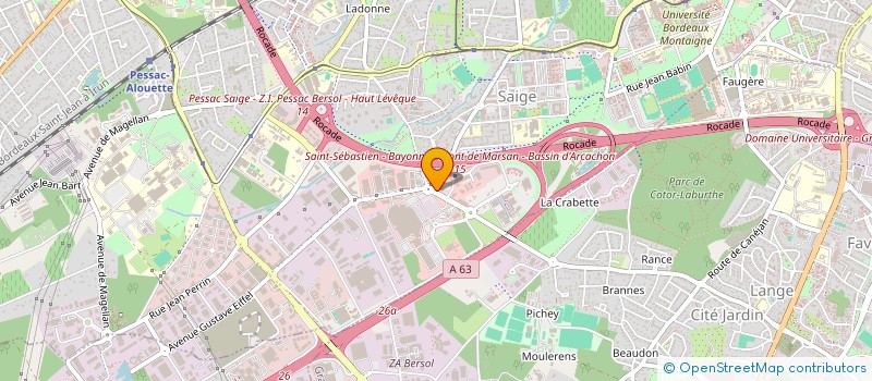 localisation de l'entreprise ARCHE AQUITAINE SA à PESSAC