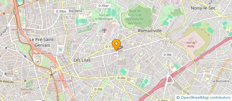 localisation de l'entreprise ARCHEE à LES LILAS