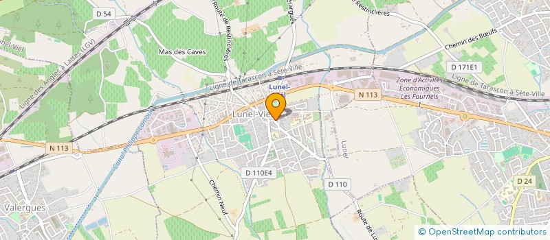 localisation de l'entreprise ARCHEOL.HISTOIR.DE.CANTONS LUNEL MAUGUIO  LUNEL-VIEL