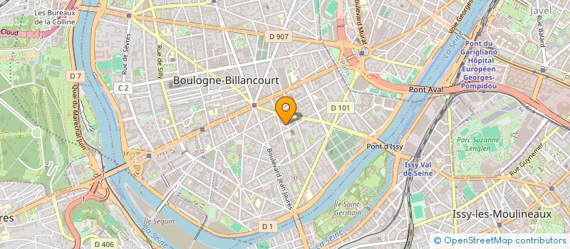 localisation de l'entreprise ARCHI B à BOULOGNE-BILLANCOURT