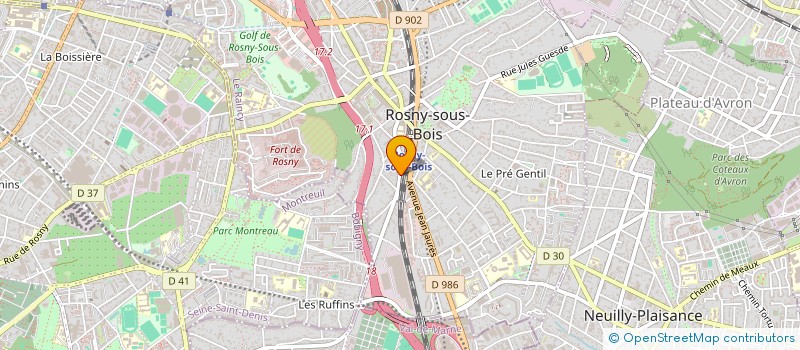 localisation de l'entreprise ARCHI BATI à ROSNY-SOUS-BOIS