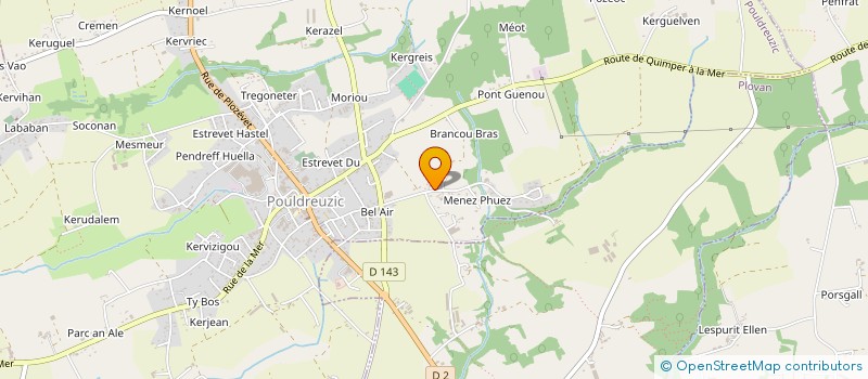 localisation de l'entreprise ARCHI & BOIS à POULDREUZIC