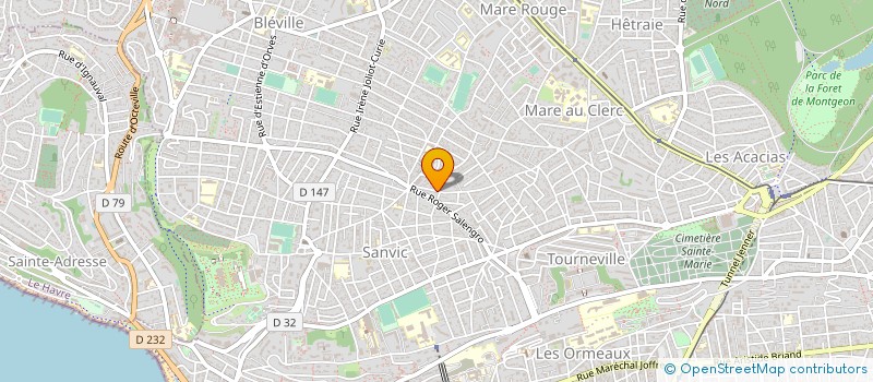 localisation de l'entreprise ARCHI COULEURS & CIE à LE HAVRE