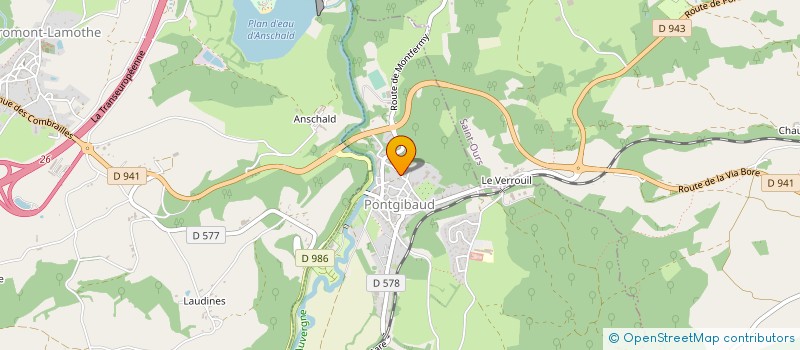 localisation de l'entreprise ARCHI-CULTEUR  PONTGIBAUD