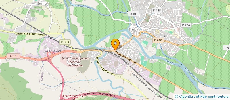 localisation de l'entreprise ARCHI DESIGN CONCEPTION MARIE BERLAN  TREBES