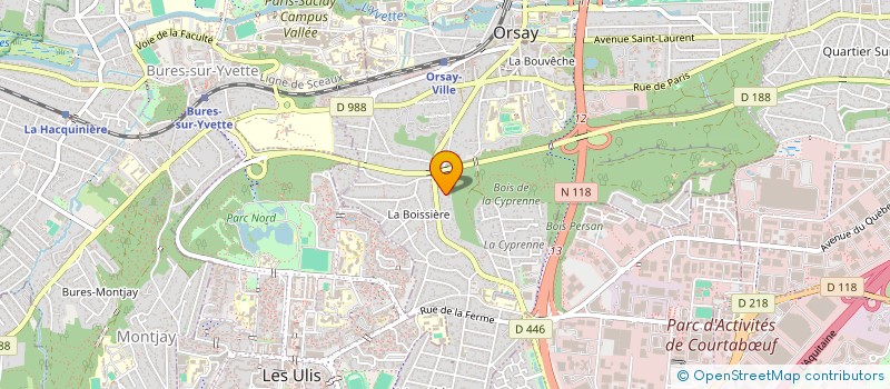 localisation de l'entreprise ARCHI'MADE STUDIO SARL D'ARCHITECTURE ET D'URBANISME à ORSAY