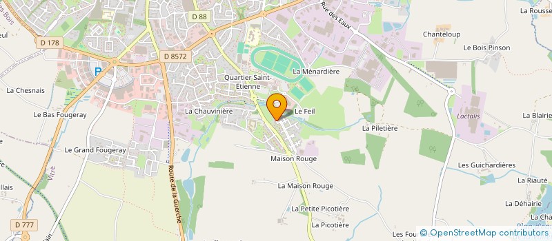 localisation de l'entreprise ARCHI-OSE  VITRE