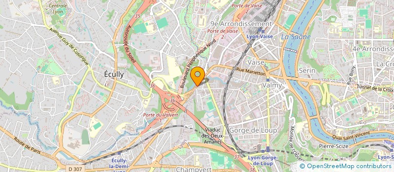 localisation de l'entreprise ARCHI TECHNIQUES à LYON 9EME