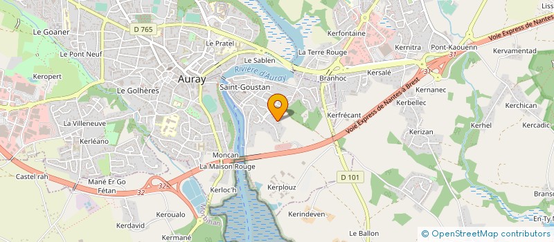 localisation de l'entreprise ARCHI URBA 56 à AURAY