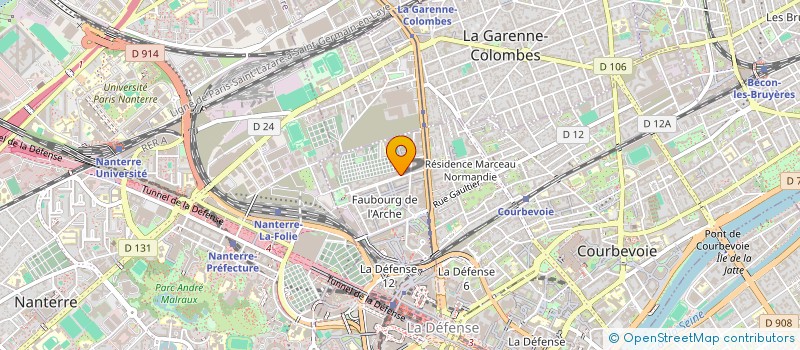 localisation de l'entreprise ARCHI2F à COURBEVOIE