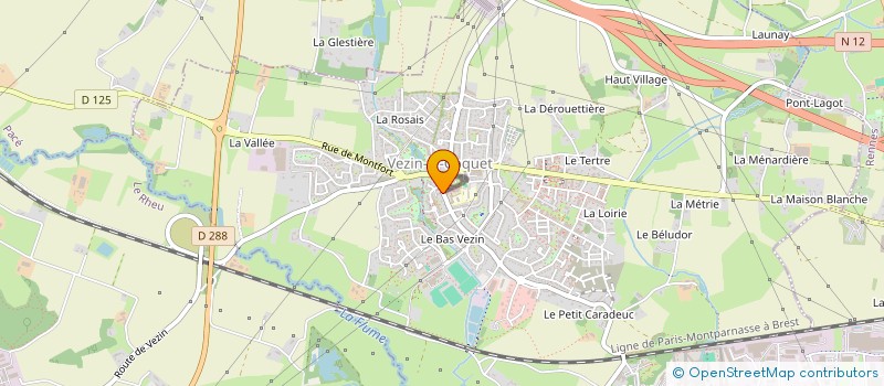 localisation de l'entreprise ARCHIBAT 35 à VEZIN-LE-COQUET