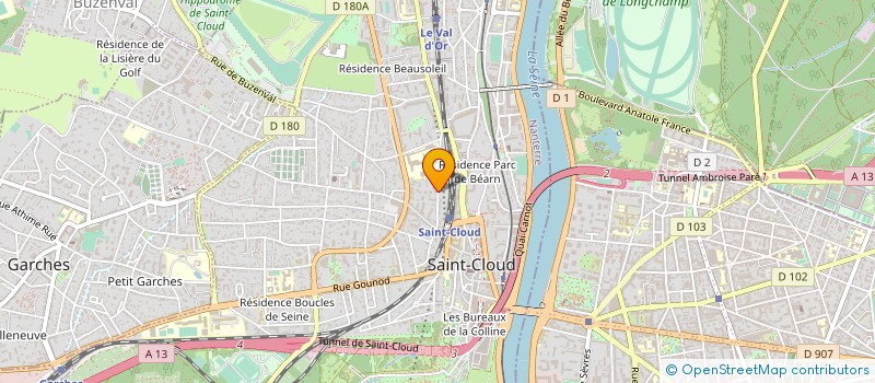 localisation de l'entreprise ARCHIDECO 92 à SAINT-CLOUD