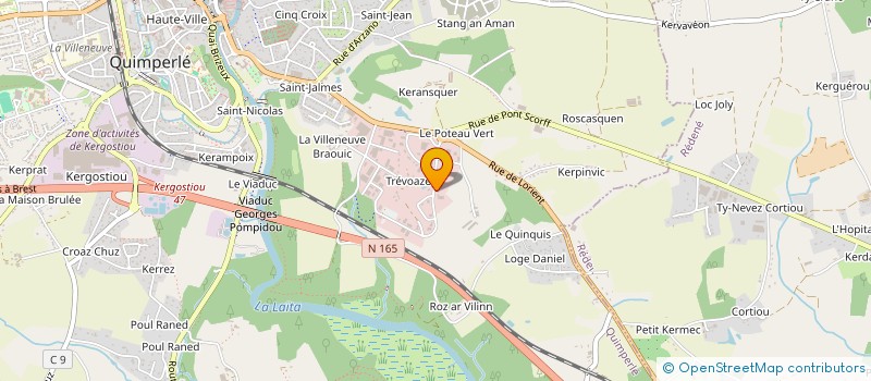 localisation de l'entreprise ARCHIKO STUDIO à QUIMPERLE