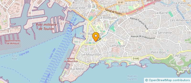 localisation de l'entreprise ARCHIMEDE PLONGEE  TOULON