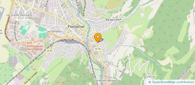 localisation de l'entreprise ARCHINOT  PONTARLIER