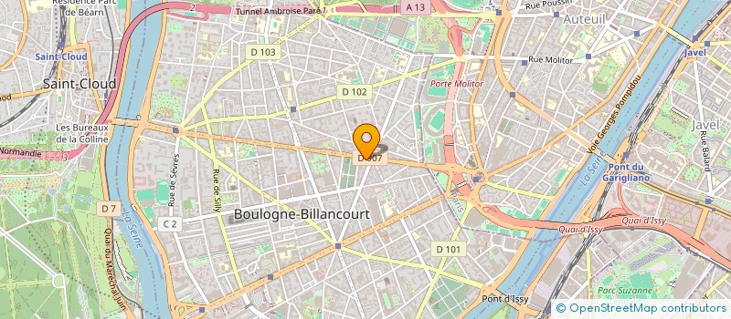localisation de l'entreprise ARCHINVEST  BOULOGNE-BILLANCOURT