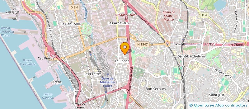 localisation de l'entreprise ARCHIPEL AMBULANCES à MARSEILLE 14EME