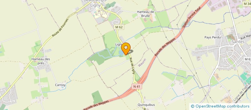 localisation de l'entreprise ARCHIPEL DEVELOPPEMENT  BEAUCAMPS-LIGNY