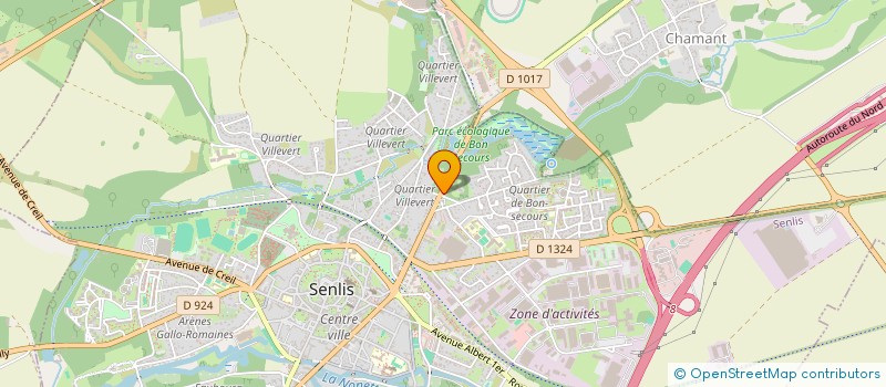 localisation de l'entreprise ARCHITECTE  DEVELOPMENT & RESEARCH   PAR ABREVIATION  A.D.R IMMO  SENLIS