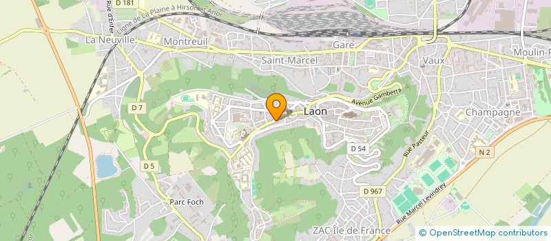 localisation de l'entreprise ARCHITECTES ET PARTENAIRES à LAON