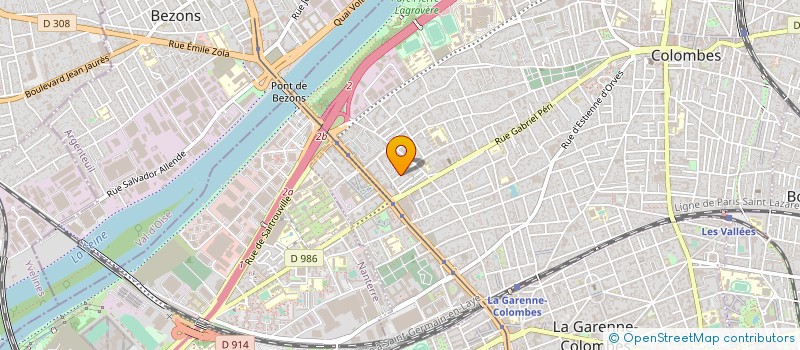 localisation de l'entreprise ARCHITECTURAL CITY LIGHTING  COLOMBES