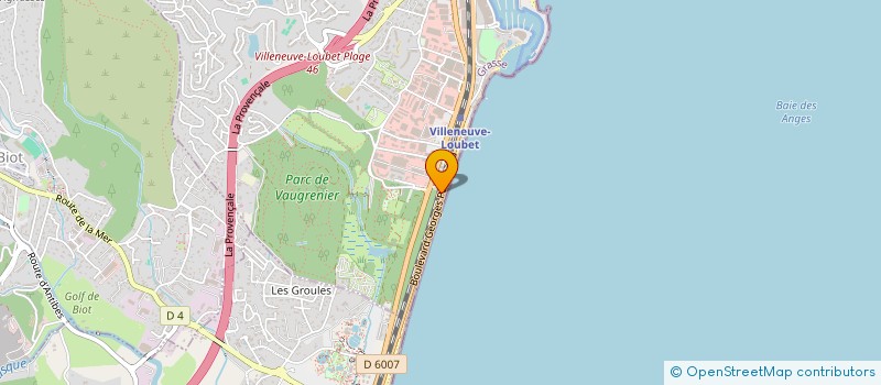 localisation de l'entreprise ARCHITECTURE AMENAGEMENT ET URBANISME  VILLENEUVE-LOUBET