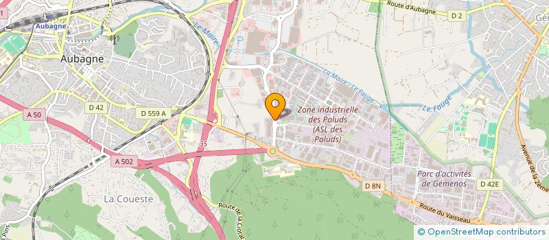 localisation de l'entreprise ARCHITECTURE D'INTERIEUR ET DESIGN D'ESPACES à AUBAGNE