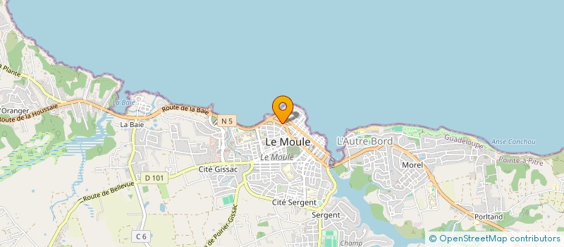 localisation de l'entreprise ARCHITECTURE DESIGN à LE MOULE