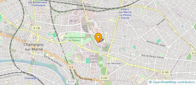 localisation de l'entreprise ARCHITECTURE DEVELOPPEMENT  CHAMPIGNY-SUR-MARNE