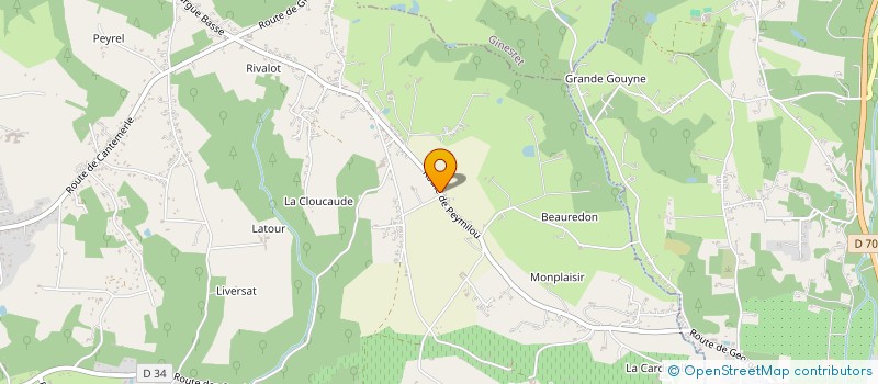 localisation de l'entreprise ARCHITECTURE ESPACE AMENAGEMENT  PRIGONRIEUX