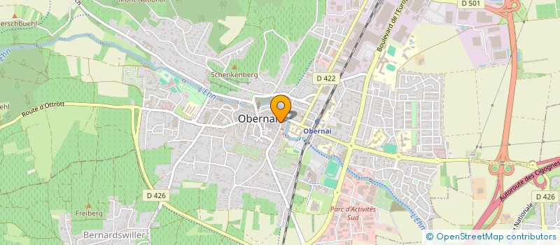 localisation de l'entreprise ARCHITECTURE PATRIMOINE ET STYLE  OBERNAI