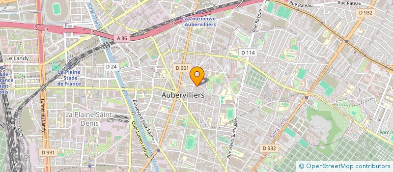 localisation de l'entreprise ARCHITECTURE PAYSAGE ENVIRONNEMENT  AUBERVILLIERS