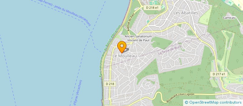 localisation de l'entreprise ARCHITECTURE SITES ET ENVIRONNEMENT  ARCACHON