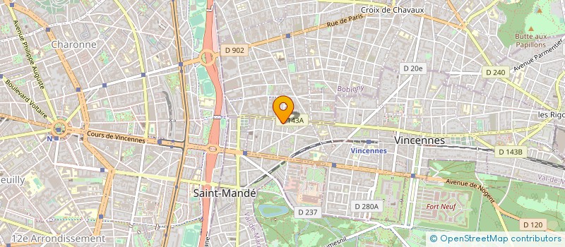 localisation de l'entreprise ARCHITECTURE SYSTEME à VINCENNES