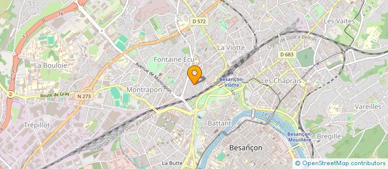 localisation de l'entreprise ARCHITECTURES AMIOT-LOMBARD  BESANCON