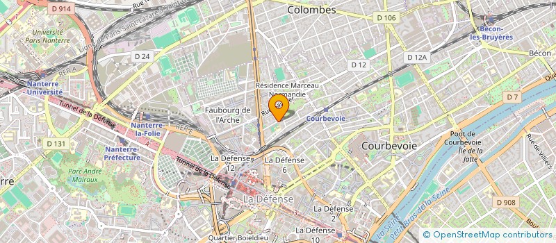 localisation de l'entreprise ARCI  COURBEVOIE