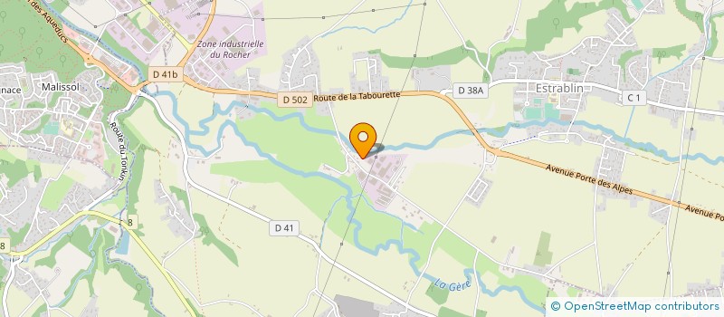 localisation de l'entreprise ARCI à ESTRABLIN