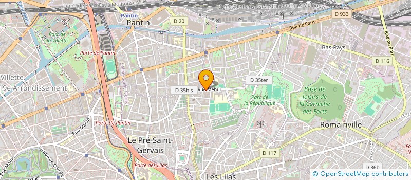 localisation de l'entreprise ARCIBAT  PANTIN