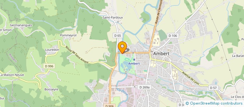 localisation de l'entreprise ARCIS PNEUS  AMBERT