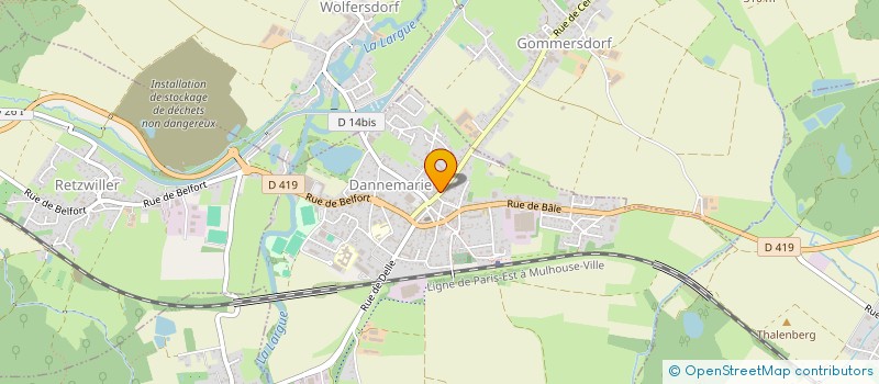 localisation de l'entreprise ARCO CHAUSSURES à DANNEMARIE