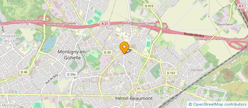 localisation de l'entreprise ARCOCAM à HENIN-BEAUMONT