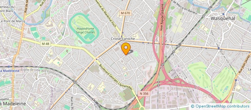 localisation de l'entreprise ARCOM à MARCQ-EN-BARŒUL