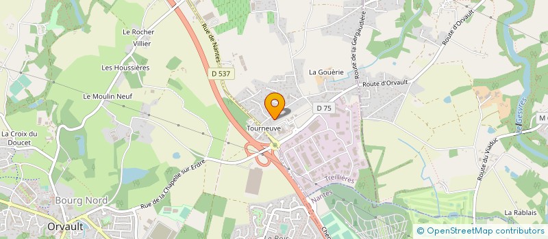 localisation de l'entreprise ARCOM à TREILLIERES