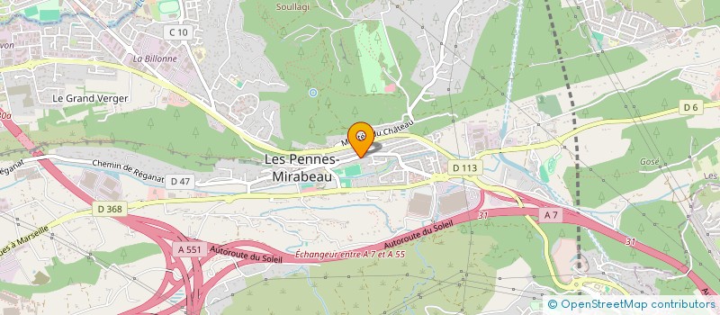 localisation de l'entreprise ARCOM MARSEILLE  LES PENNES MIRABEAU