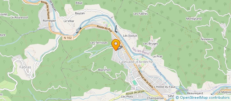 localisation de l'entreprise ARCOMAT à LALEVADE-D'ARDECHE