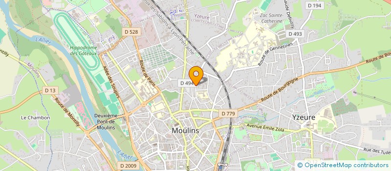 localisation de l'entreprise ARCOMS à MOULINS
