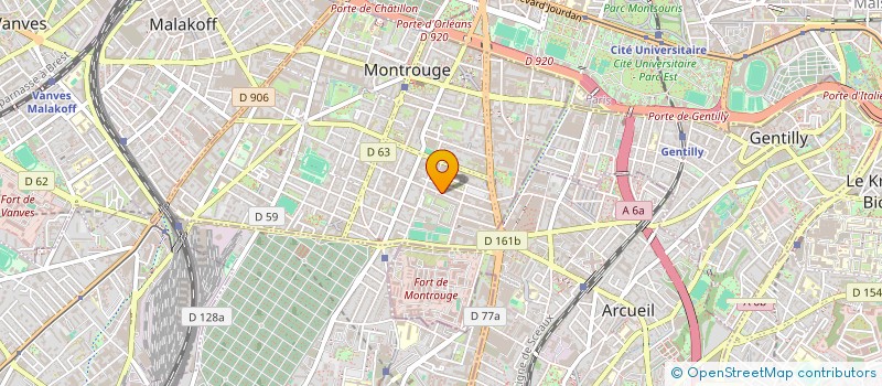 localisation de l'entreprise ARCOROS à MONTROUGE